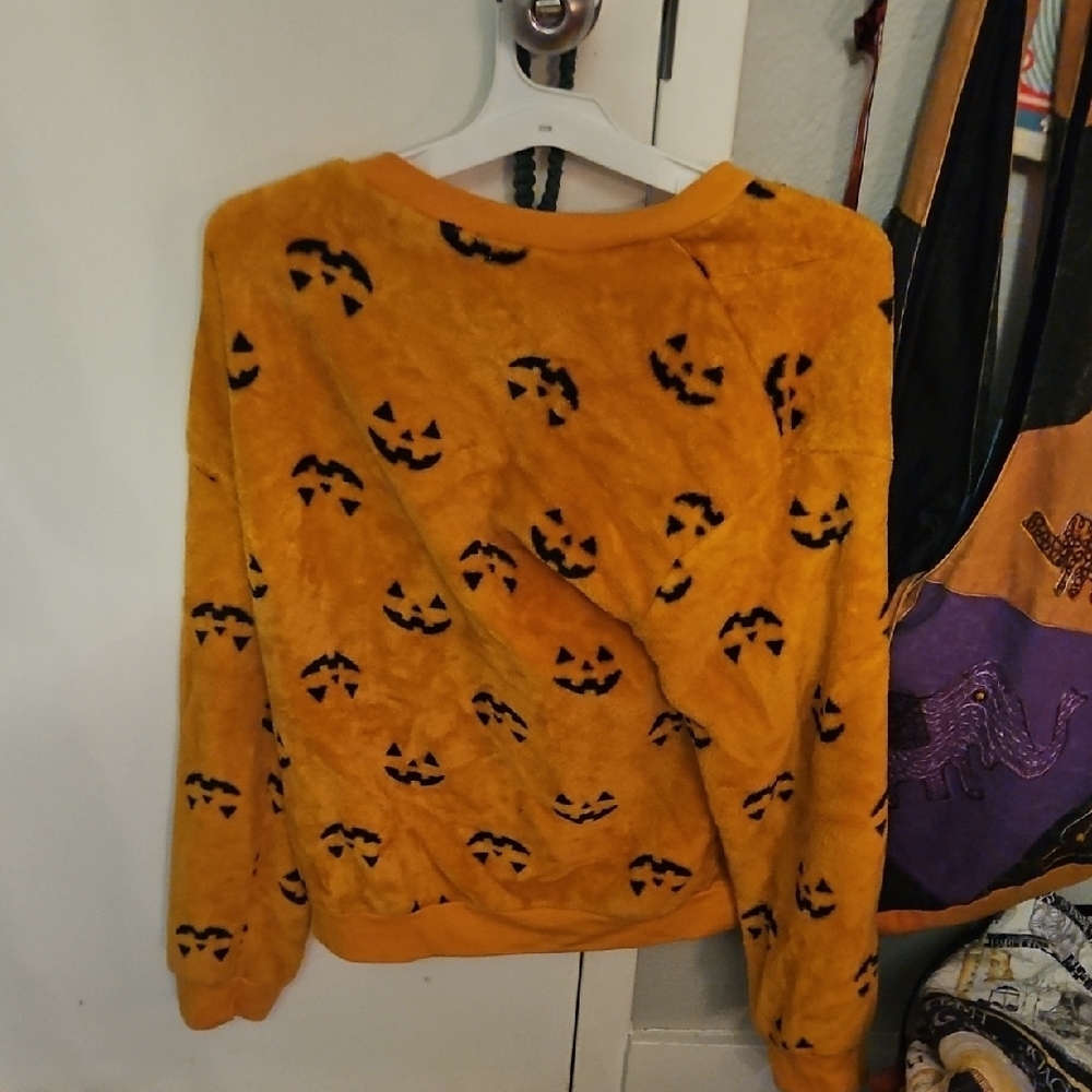 Orange Pumpkin Patterned Sweater - Picture 2 of 2